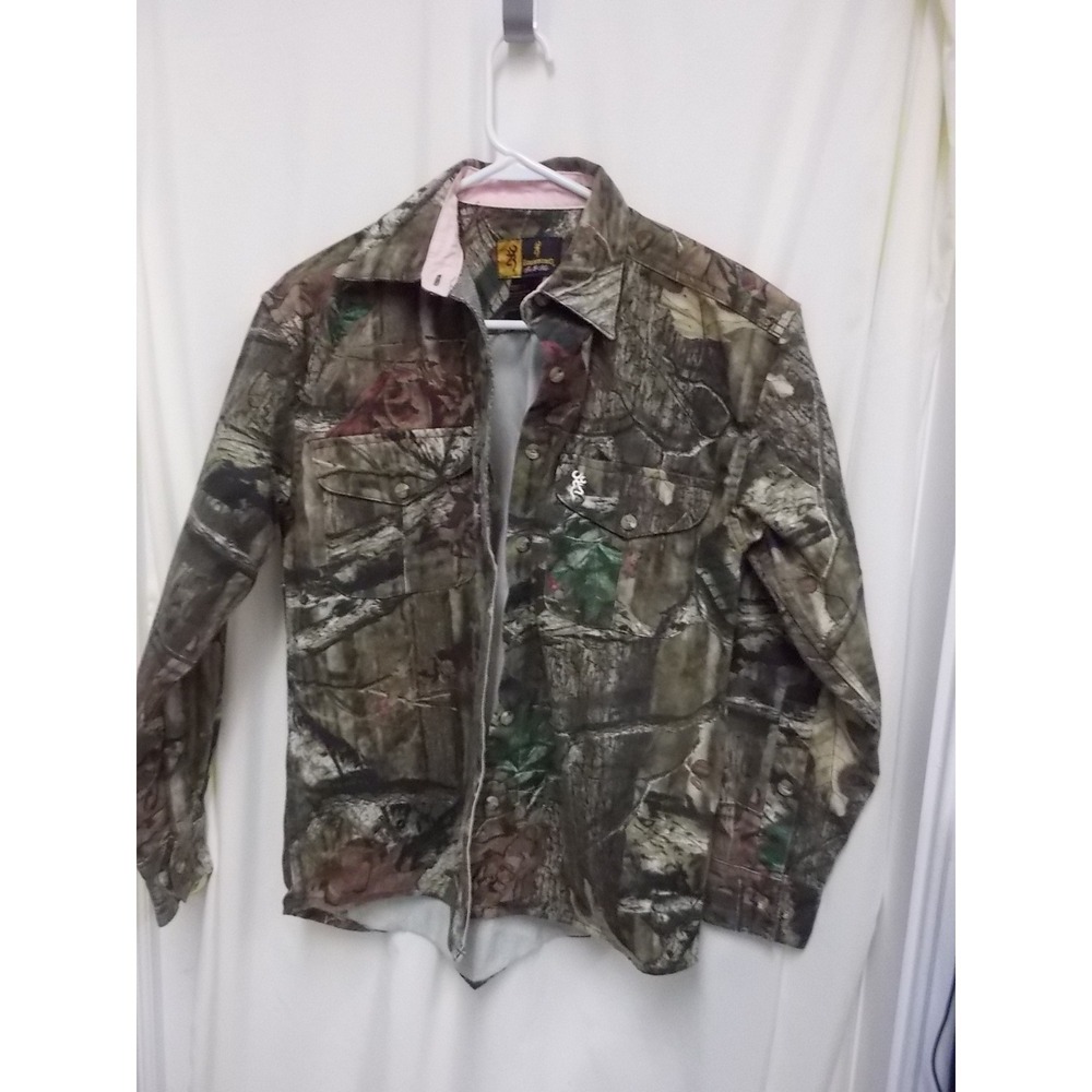 Browning For Her Womens Small Camo Button Down Shirt Mossy Oak Break-Up Infinity
